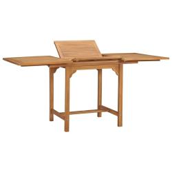 Table extensible de (110-160)x80x75 cm Teck solide