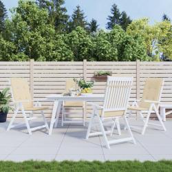 Coussins de chaise de dossier haut lot de 4 beige tissu