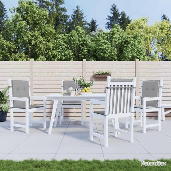 Coussins de chaise de � dossier bas lot de 4 gris