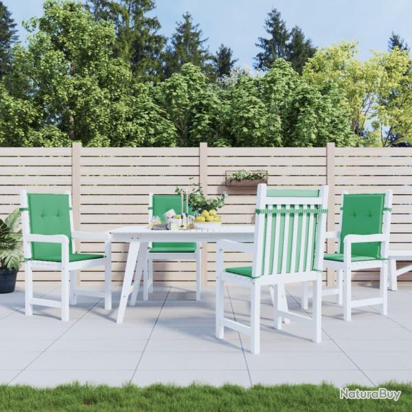 Coussins de chaise de � dossier bas lot de 4 vert