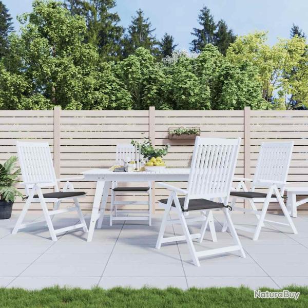 Coussins de chaise de lot de 4 anthracite 40x40x4 cm