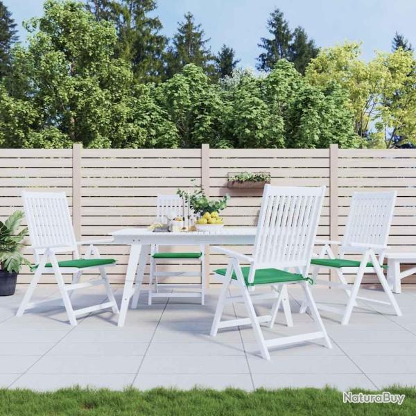 Coussins de chaise lot de 4 vert 40x40x4 cm tissu oxford