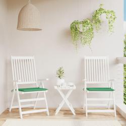 Coussins de chaise de lot de 2 vert 50x50x4 cm
