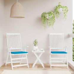 Coussins de chaise de lot de 2 bleu 50x50x4 cm