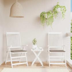 Coussins de chaise de lot de 2 taupe 50x50x4 cm