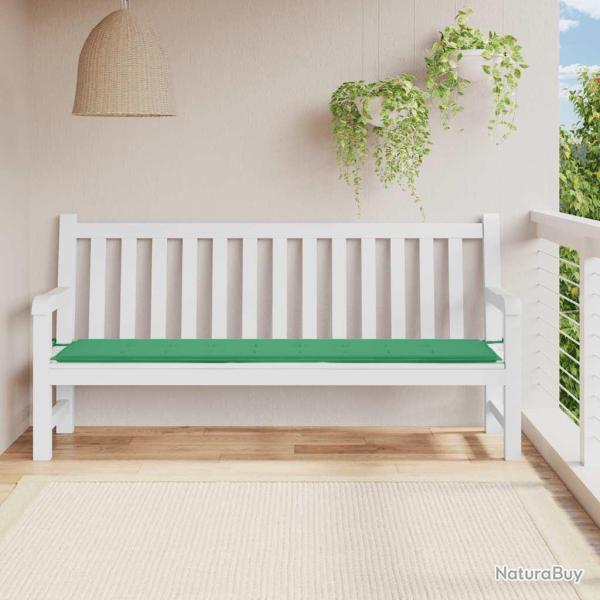 Coussin de banc de vert 200x50x3 cm tissu oxford