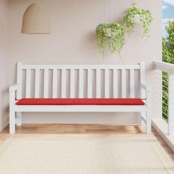 Coussin de banc en tissu Oxford rouge pour le salon, 200 &times; 50 &times; 3 cm