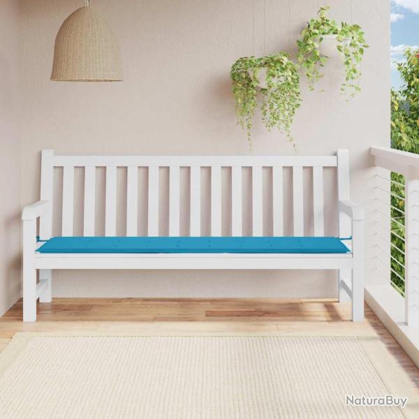 Coussin de banc de bleu 200x50x3 cm tissu oxford