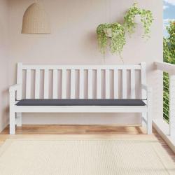Coussin de banc de anthracite 200x50x3 cm tissu oxford