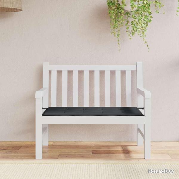 Coussin de banc noir en tissu Oxford, 120 � 50 � 3 cm