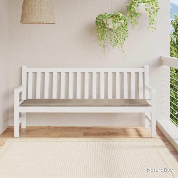 Coussin de banc de taupe 180x50x3 cm tissu oxford