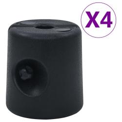 Poids de tonnelle 4 pcs PE Noir