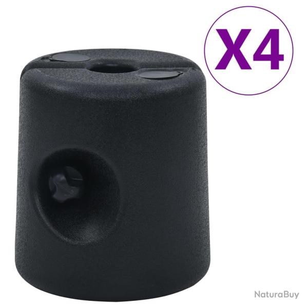 Poids de tonnelle 4 pcs PE Noir