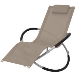 Chaise longue g&eacute;om&eacute;trique d'ext&eacute;rieur Acier Taupe