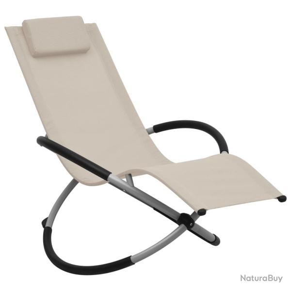 Chaise longue pour enfants Acier Cr�me