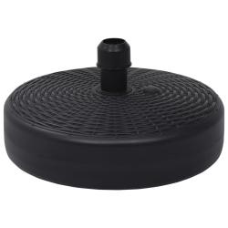 Socle de parasol Rempli de sable/d'eau 24 L Noir