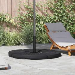 Socle de parasol en forme d'&eacute;ventail 4 pcs Noir