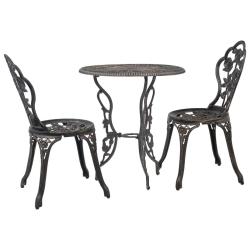 Salon de bistro 3 pcs Aluminium coul&eacute;