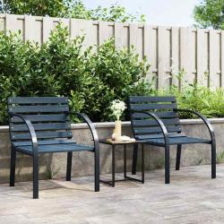 Chaises de lot de 2 Gris Bois