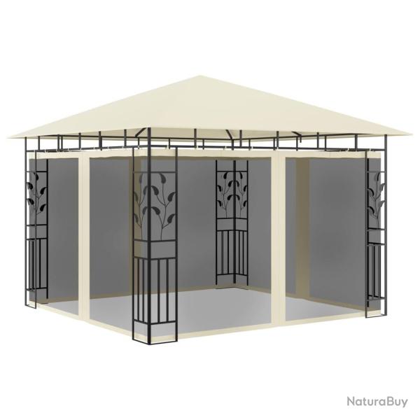 Belv�d�re avec moustiquaire 3x3x2,73 m Cr�me 180 g/m�