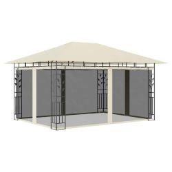 Belv&eacute;d&egrave;re avec moustiquaire 4x3x2,73 m Cr&egrave;me 180 g/m&sup2;
