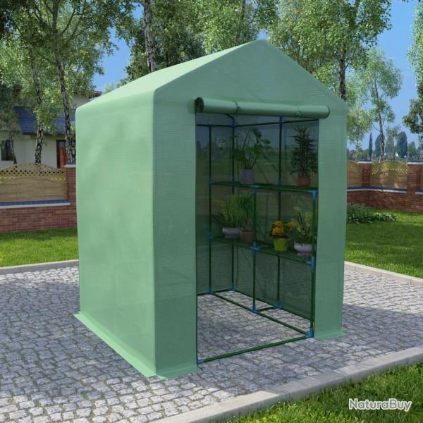 Serre avec �tag�res Acier 143x143x195 cm