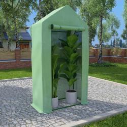 Serre avec cadre en acier 0,5 m&sup2; 1x0,5x1,9 m