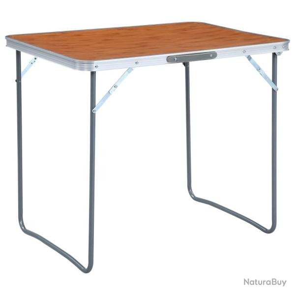 Table pliable de camping avec cadre en m�tal 80x60 cm