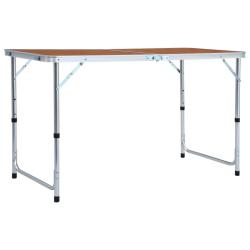 Table pliable de camping Aluminium 120x60 cm