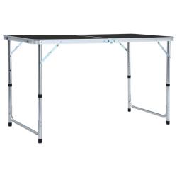 Table pliable de camping Gris Aluminium 120x60 cm