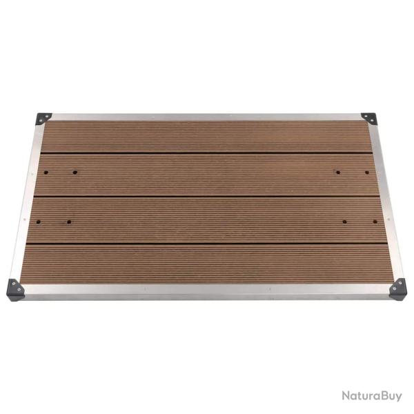 Receveur de douche ext�rieur WPC Inox 110x62 cm Marron