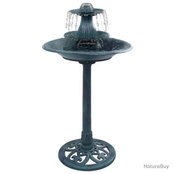 Bain pour oiseaux avec fontaine Vert 50x91 cm Plastique