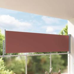 Auvent lat&eacute;ral r&eacute;tractable de patio 100x300 cm Marron
