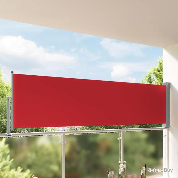 Auvent lat�ral r�tractable de patio 100 � 300 cm rouge