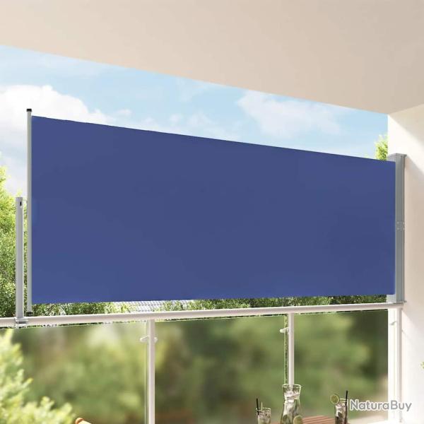 Auvent lat�ral r�tractable de patio 140 x 300 cm Bleu