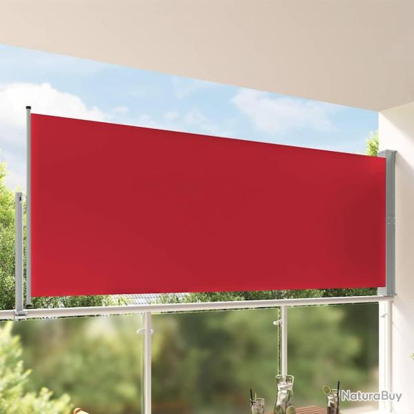 Auvent lat�ral r�tractable de patio 140 x 300 cm Rouge