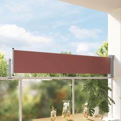 Auvent lat&eacute;ral r&eacute;tractable de patio 60x300 cm Marron
