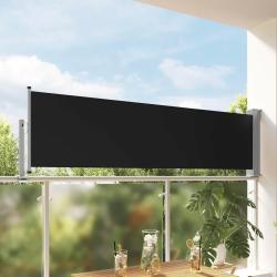 Auvent lat&eacute;ral r&eacute;tractable de patio 80x300 cm Noir