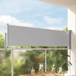 Auvent lat&eacute;ral r&eacute;tractable de patio 80x300 cm Gris