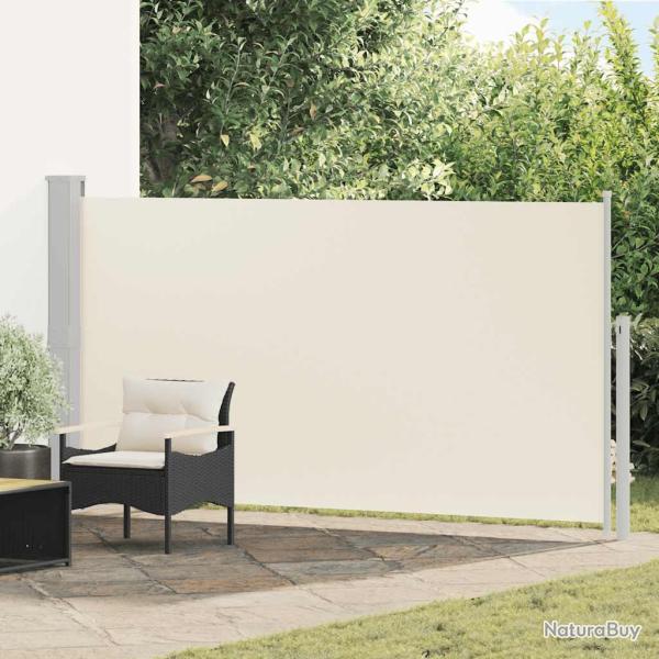 Auvent lat�ral r�tractable de patio 170x300 cm Cr�me