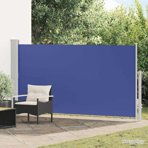 Auvent lat�ral r�tractable de patio 170x300 cm Bleu