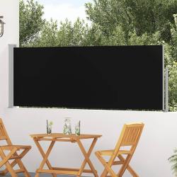 Auvent lat&eacute;ral r&eacute;tractable de patio 100x300 cm Noir