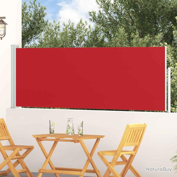 Auvent lat�ral r�tractable de patio 100x300 cm Rouge