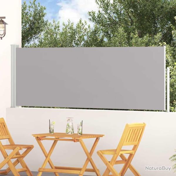 Auvent lat�ral r�tractable de patio 100x300 cm Gris