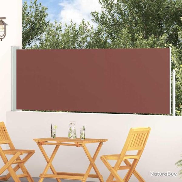 Auvent lat�ral r�tractable de patio 100x300 cm Marron