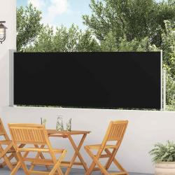 Auvent lat&eacute;ral r&eacute;tractable de patio 100x500 cm Noir