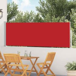 Auvent lat&eacute;ral r&eacute;tractable de patio 100x500 cm Rouge