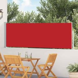 Auvent lat&eacute;ral r&eacute;tractable de patio 100 &times; 514 cm rouge