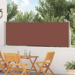 Auvent lat&eacute;ral r&eacute;tractable de patio 100x500 cm Marron