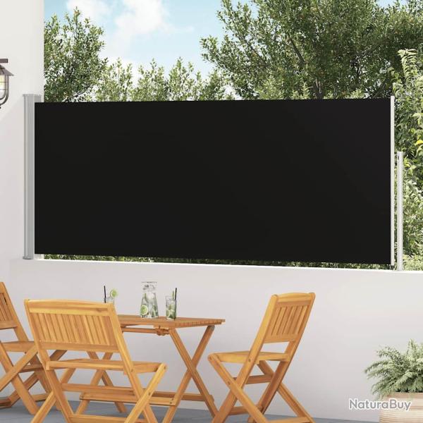 Auvent lat�ral r�tractable de patio 120x500 cm Noir